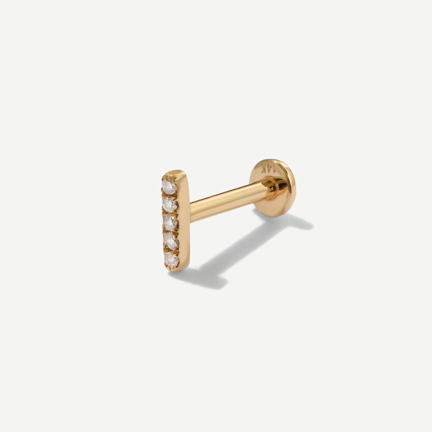 Diamond Bar Flat Back Stud