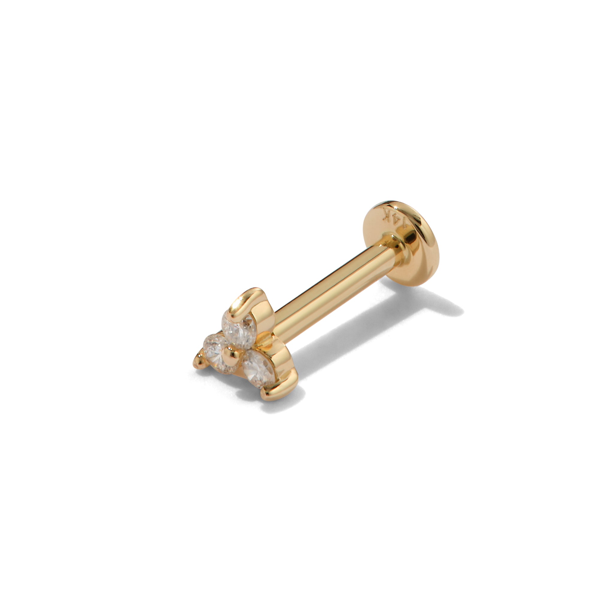 Diamond Trio Flat Back Stud
