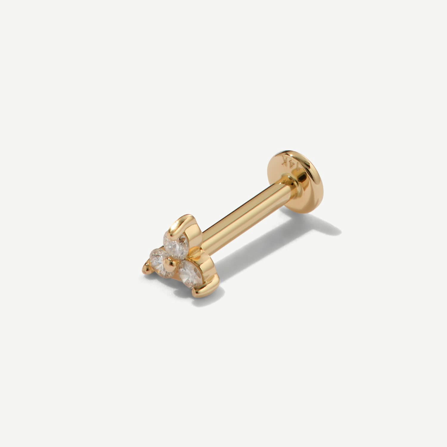 Diamond Trio Flat Back Stud