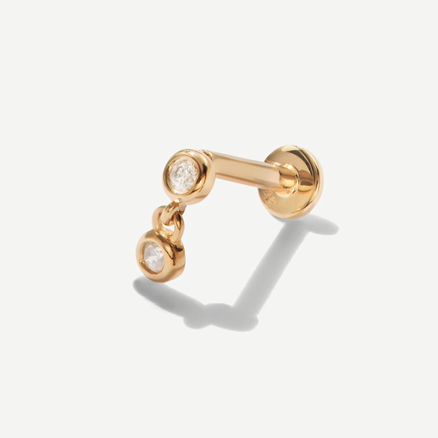Hinged Diamond Flat Back Stud