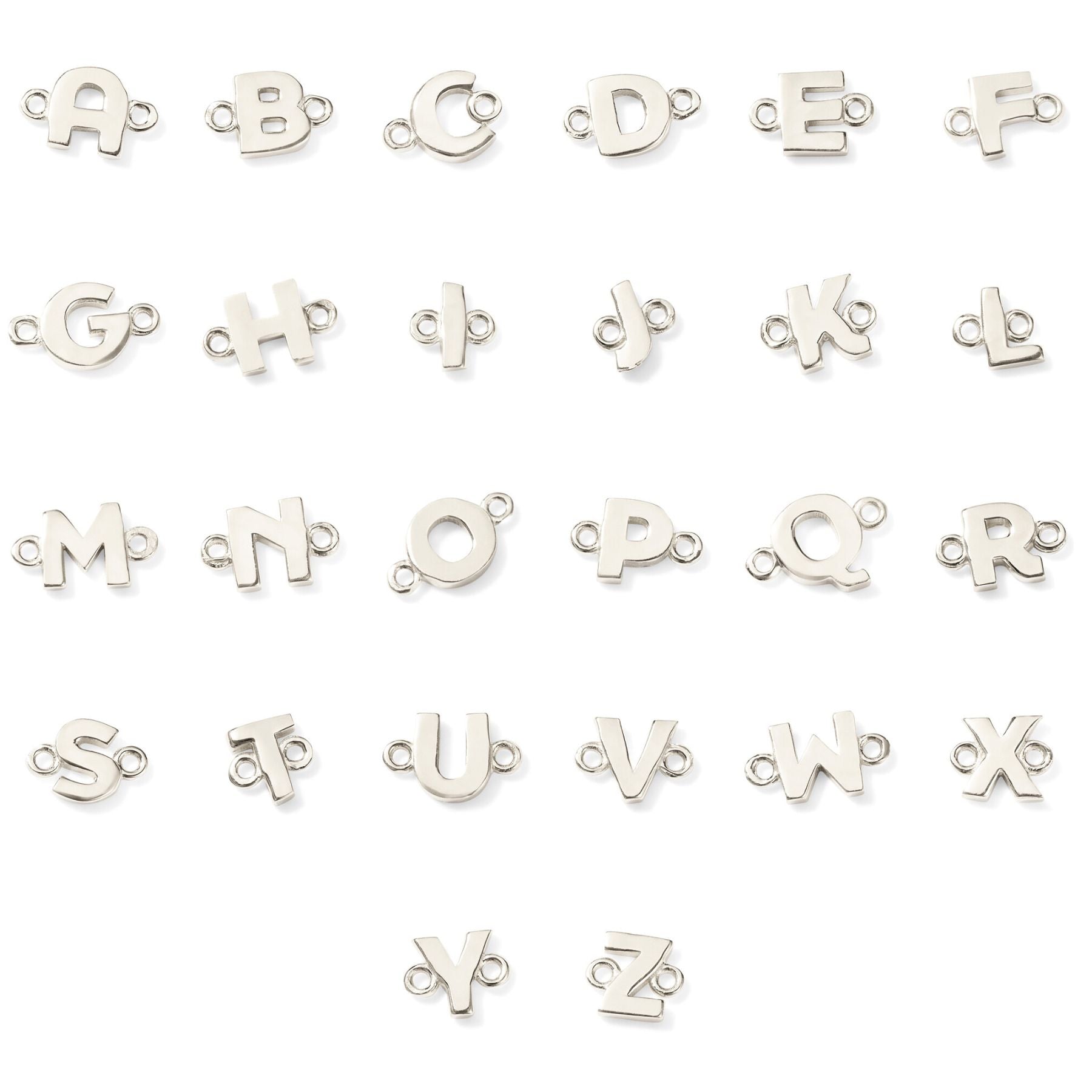 Sterling Silver Curb Love Letter Bracelet