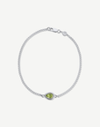 Sterling Bubble Gemstone Curb Bracelet