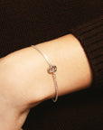 Sterling Bubble Letter Curb Bracelet