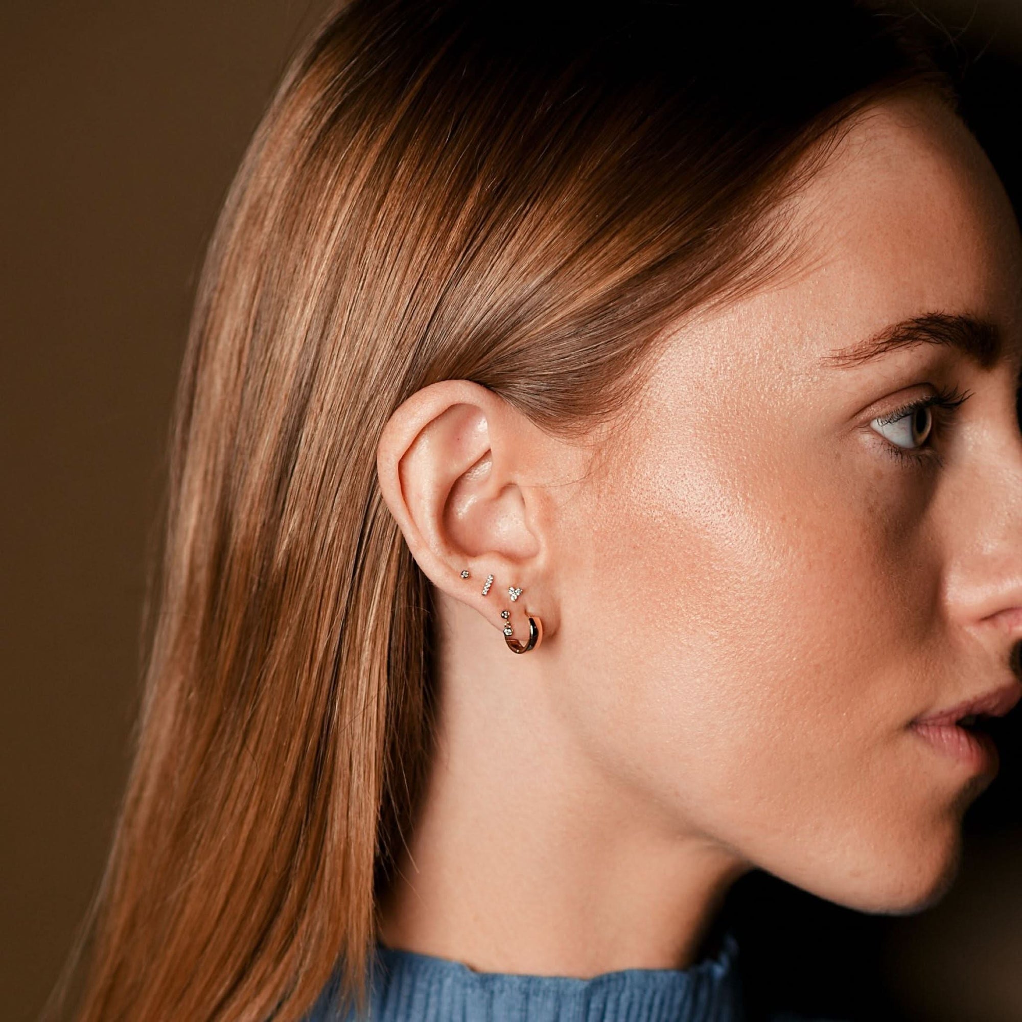 Diamond Bar Flat Back Stud