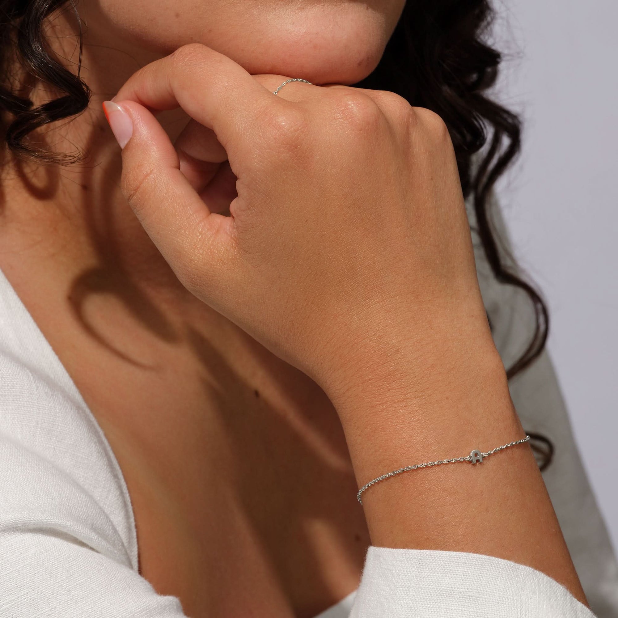 Love Letter Bracelet, 14k White Gold