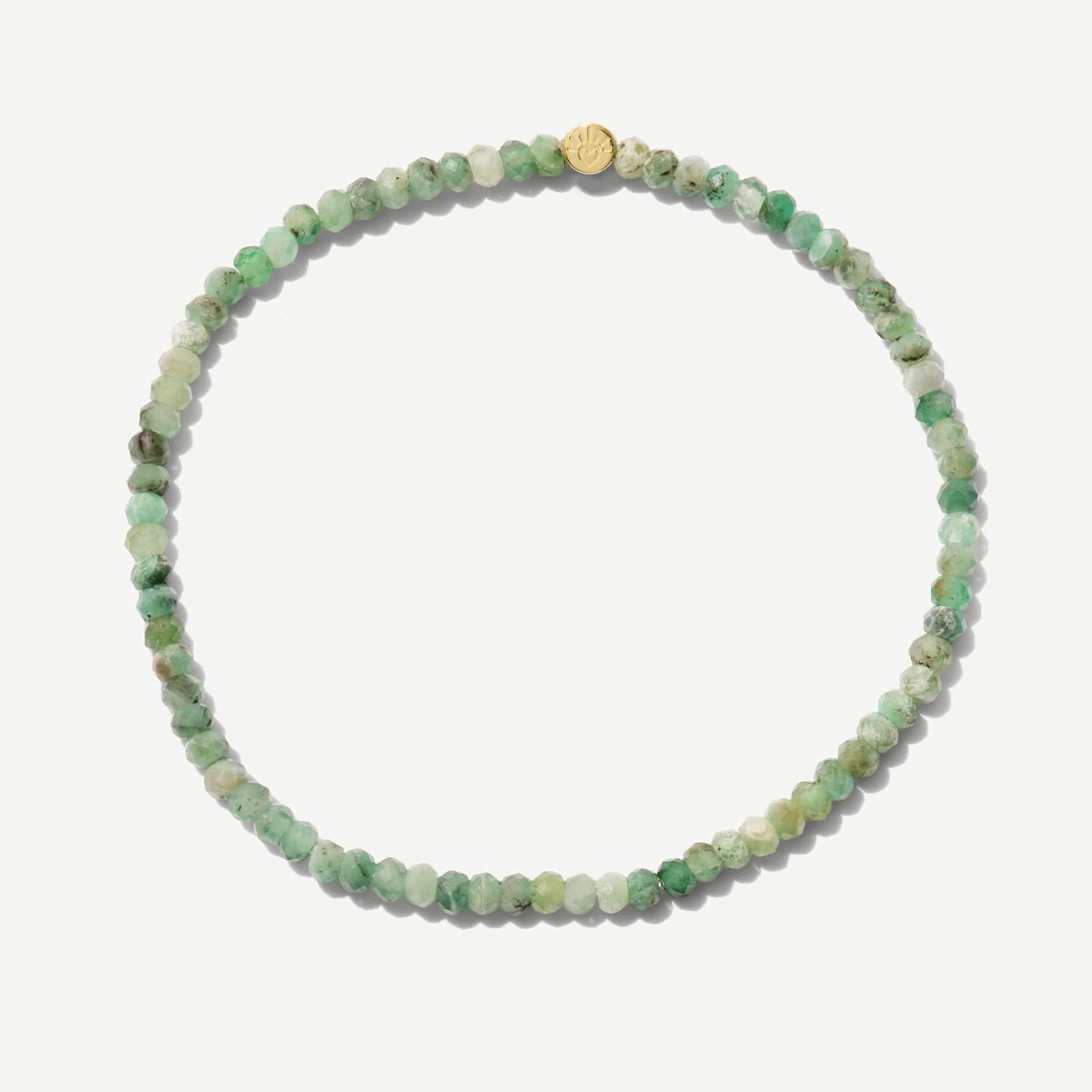 Emerald Gemstone Stretch Bracelet