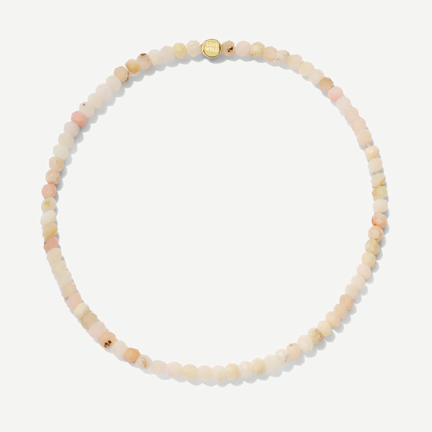 Pink Opal Gemstone Stretch Bracelet