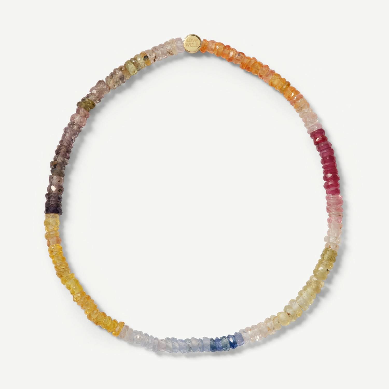 Multi Sapphire Gemstone Stretch Bracelet