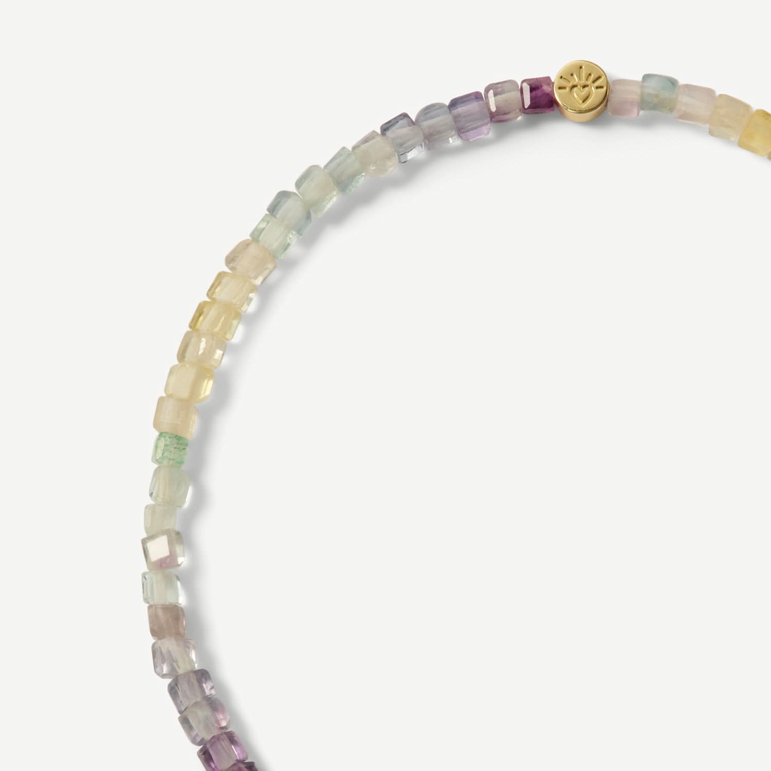 Ombre Purple Fluorite Gemstone Stretch Bracelet