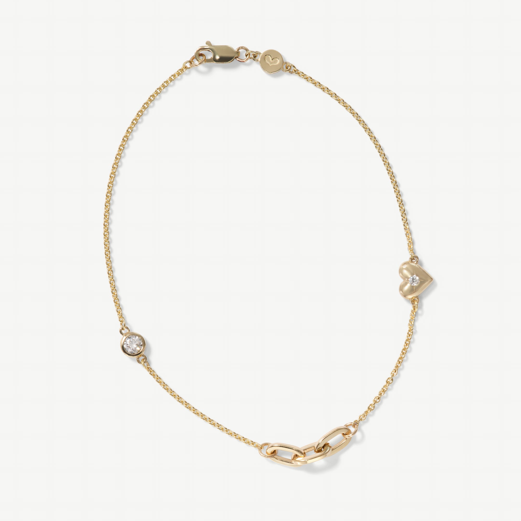 Diamond Friendship Link Love Story Bracelet