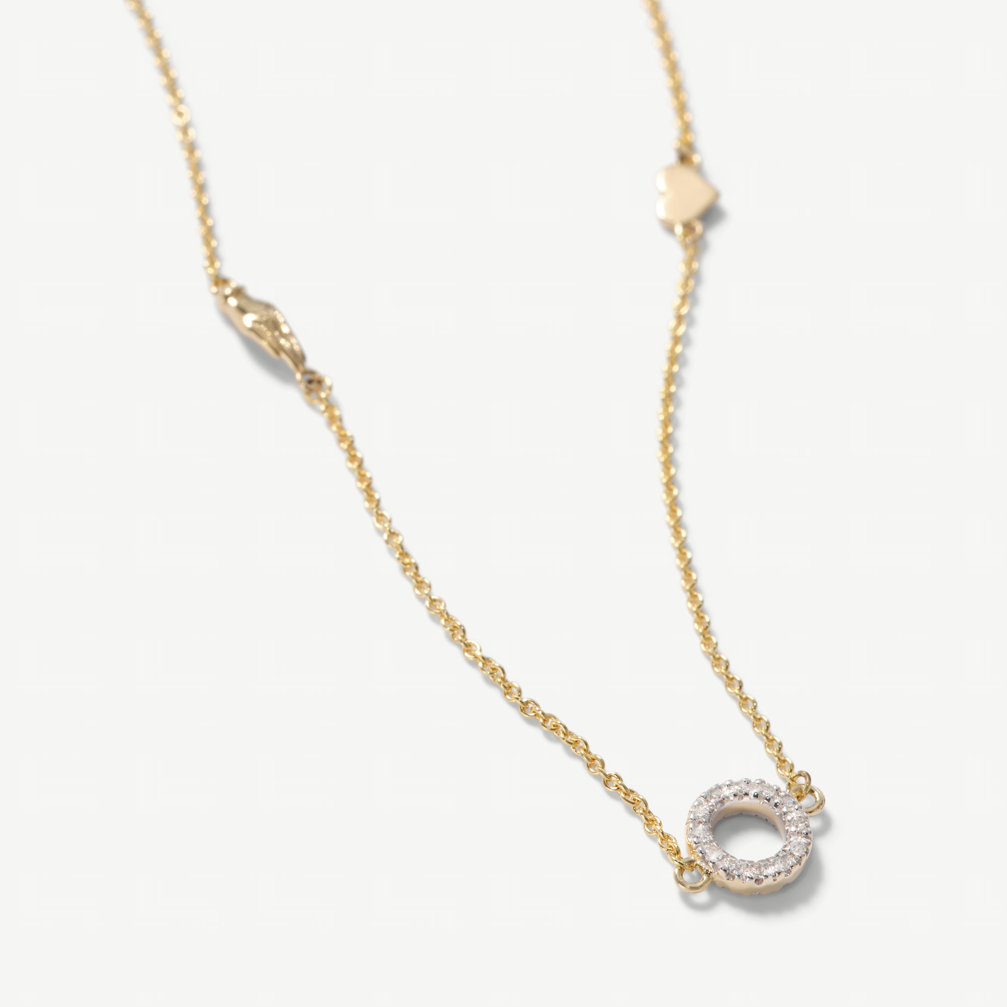 Infinity Pave Circle Love Story Necklace