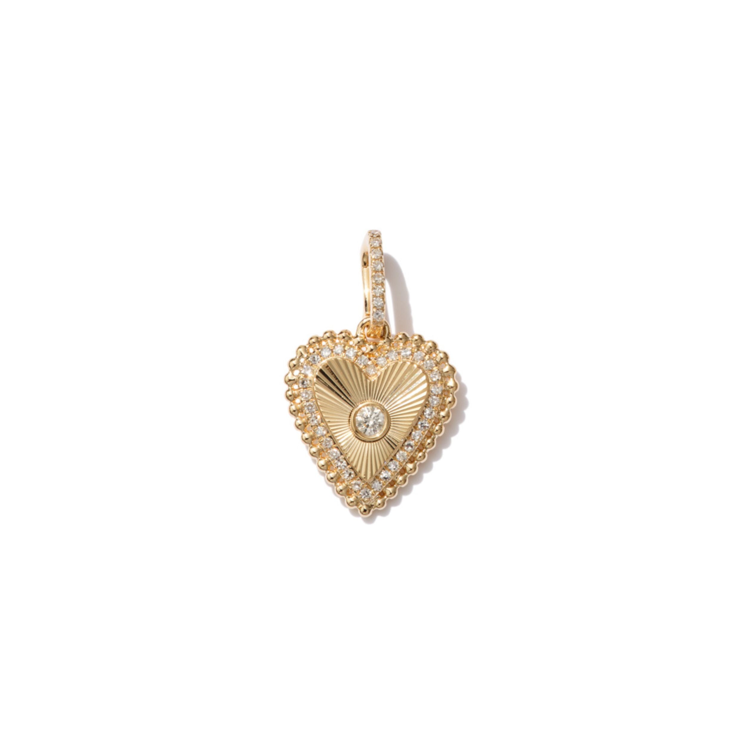 Signet Heart Clasped Charm