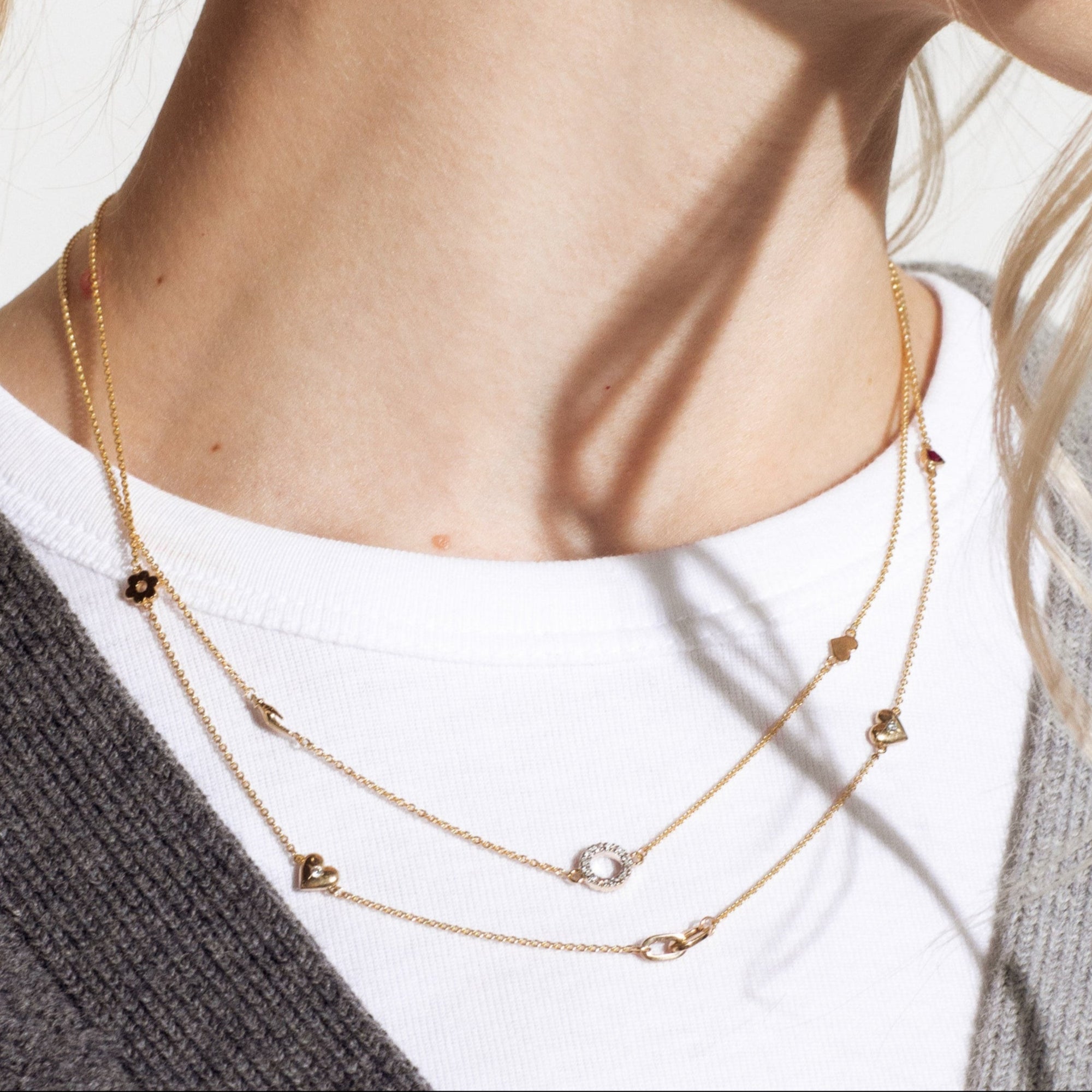 Infinity Pave Circle Love Story Necklace