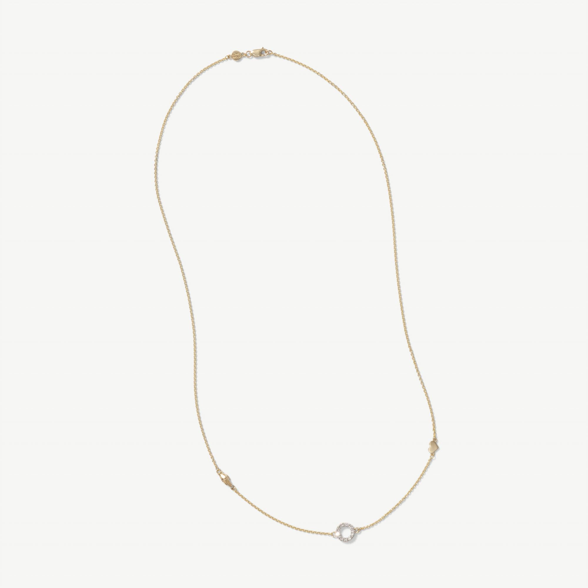 Infinity Pave Circle Love Story Necklace