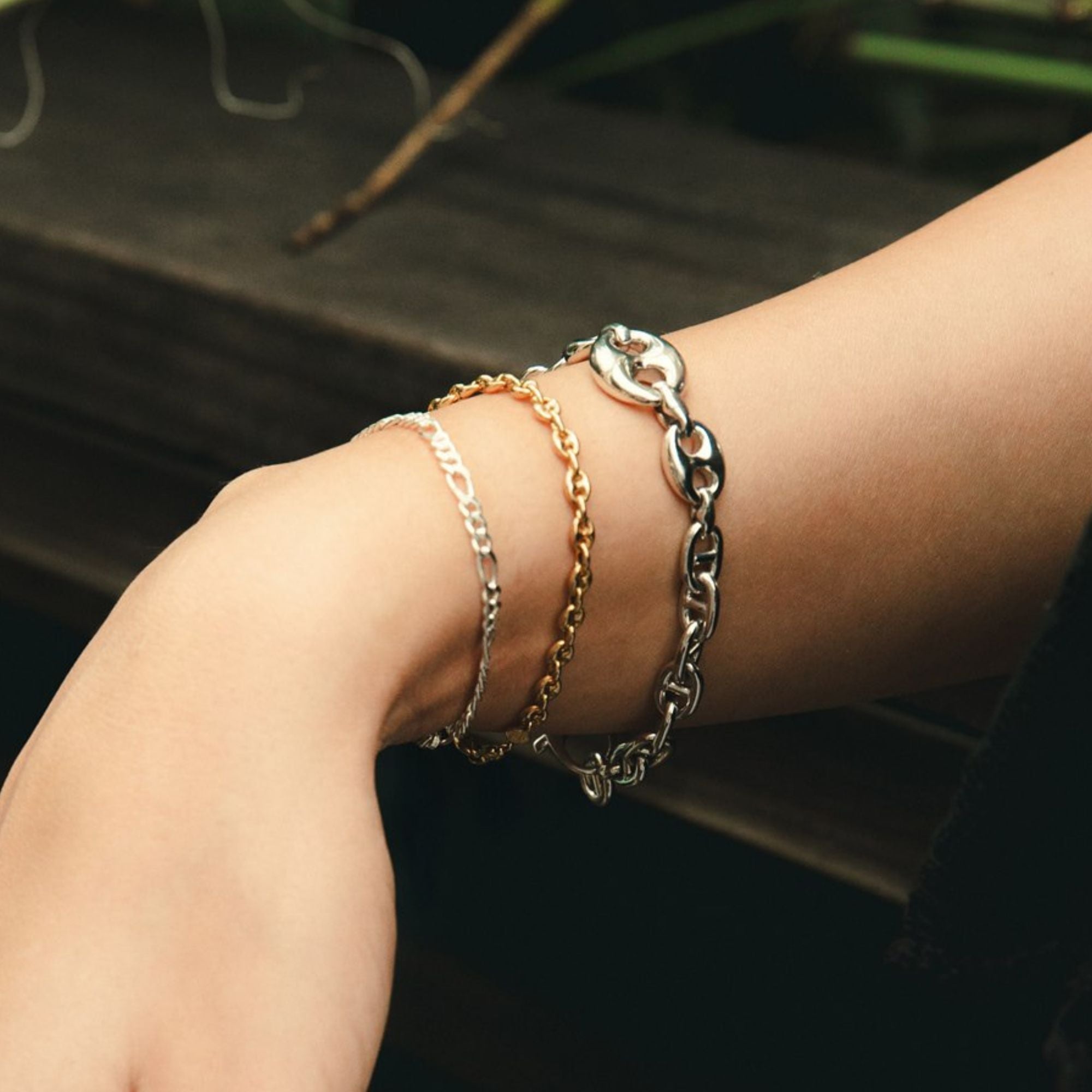 Sterling Silver Figaro Bracelet