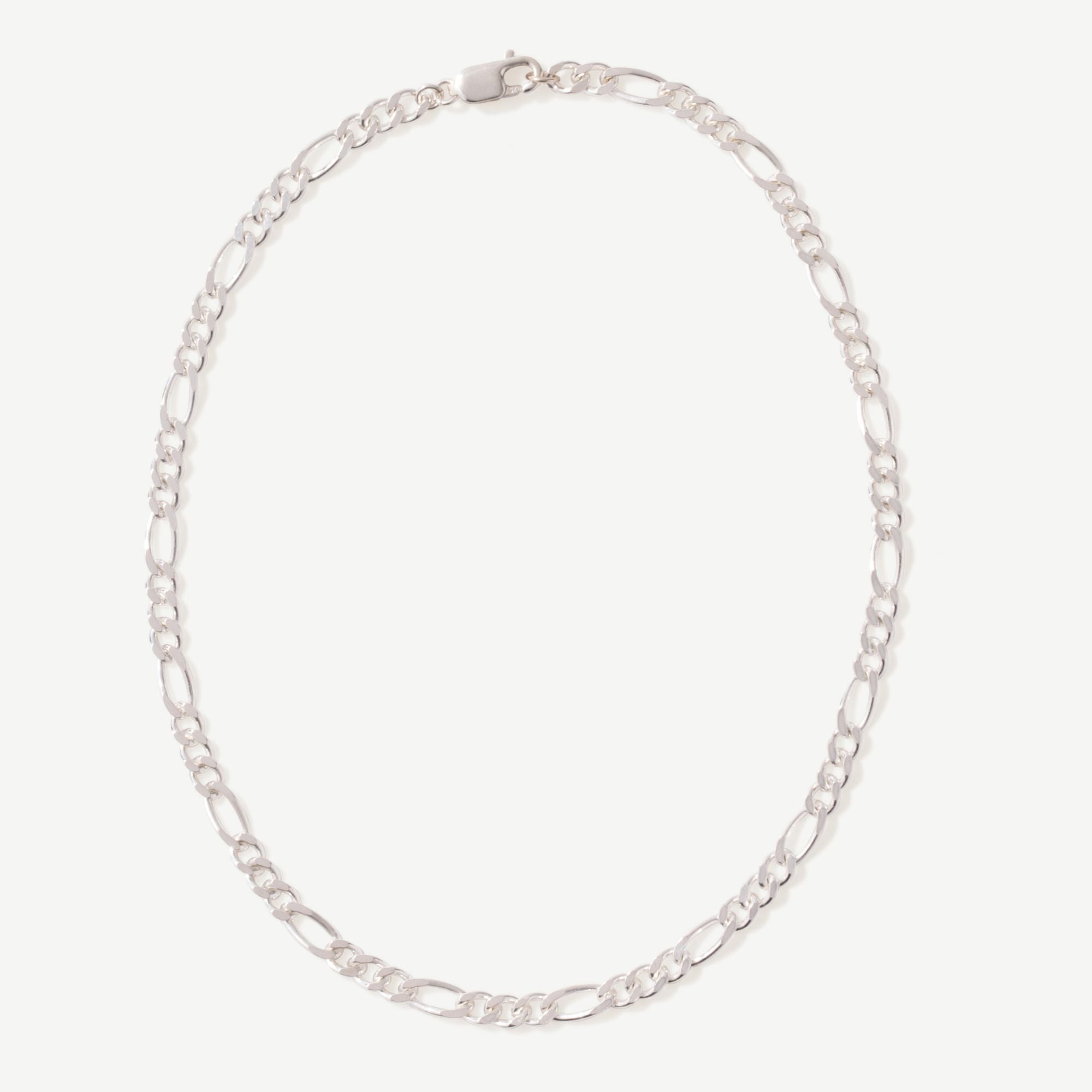 Sterling Silver Figaro Anklet