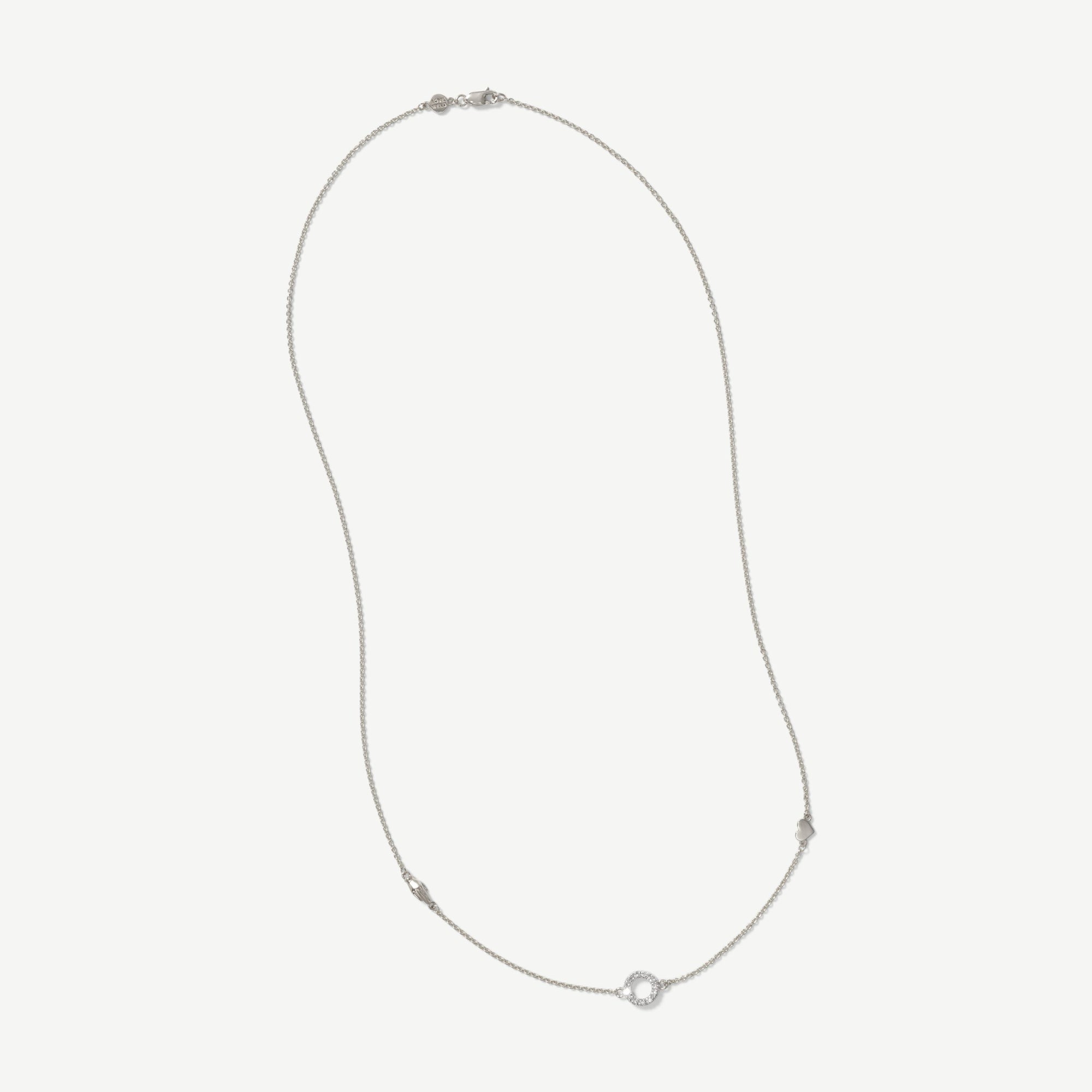 Infinity Pave Circle Love Story Necklace