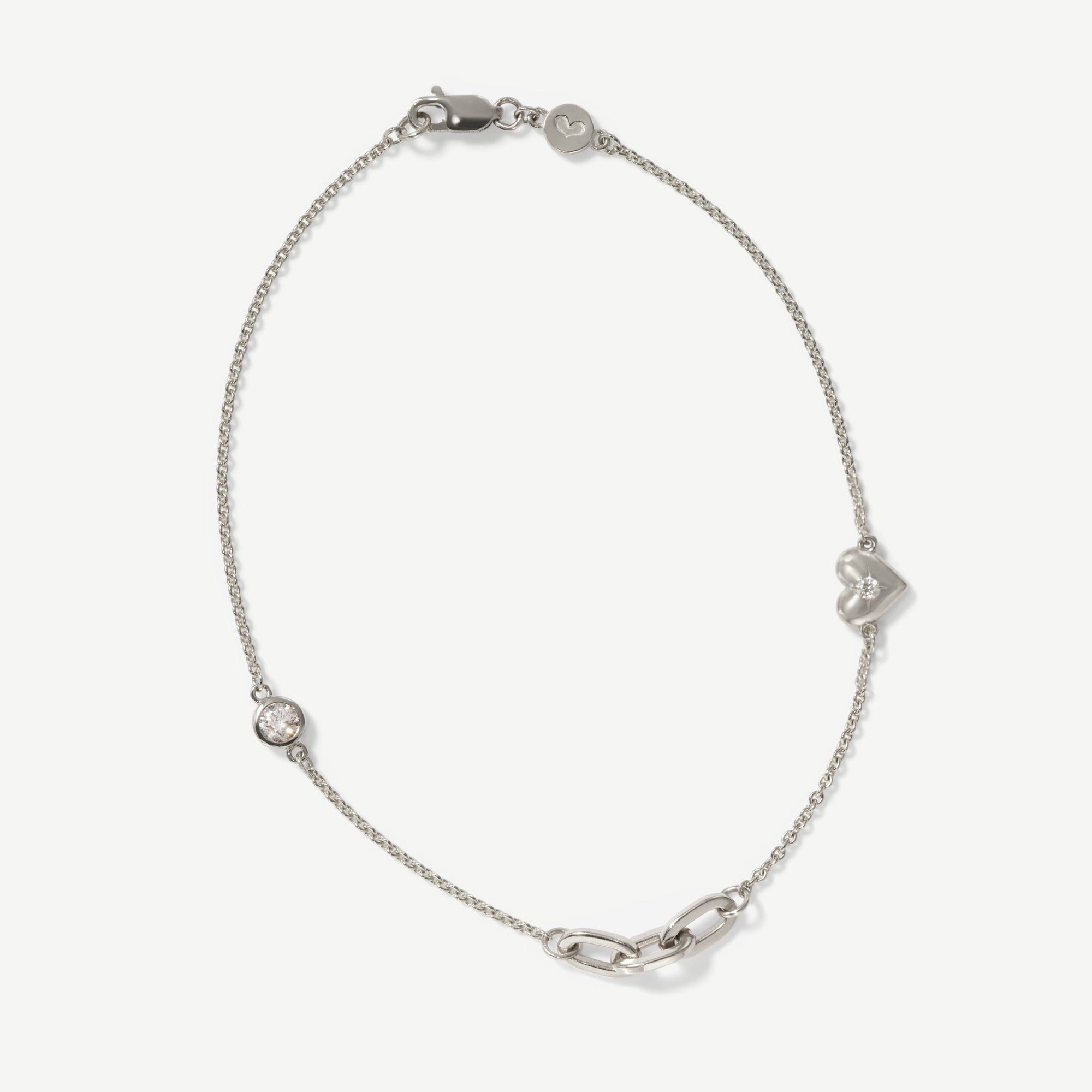 Diamond Friendship Link Love Story Bracelet