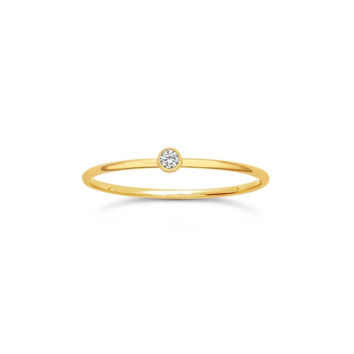 Gold Filled Stack Ring: Solitaire