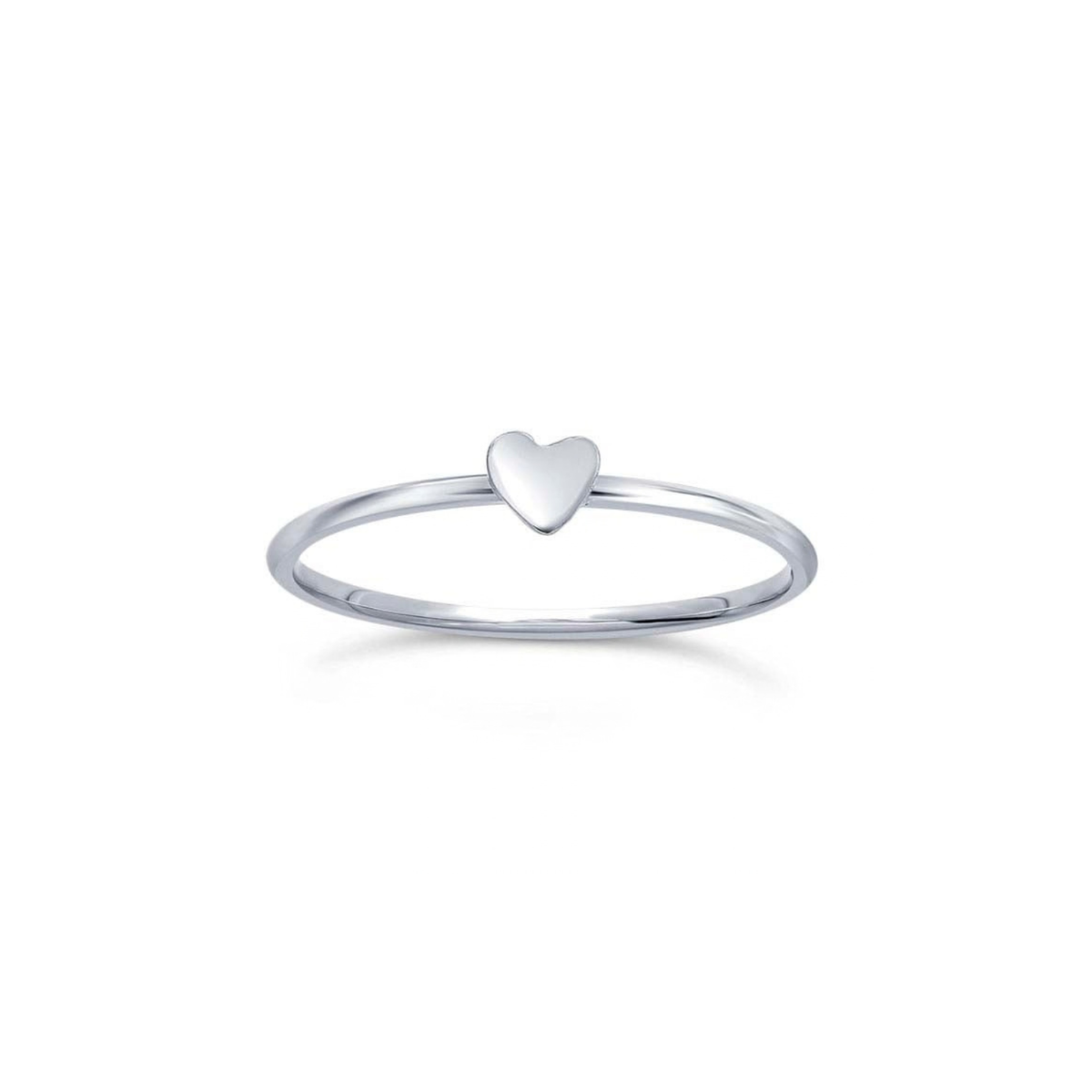 Sterling Silver Stack Ring: Heart