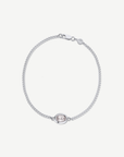 Sterling Bubble Gemstone Curb Bracelet