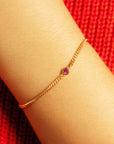 Gold Filled Origin Stone Curb Bracelet
