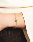 Sterling Bubble Gemstone Curb Bracelet
