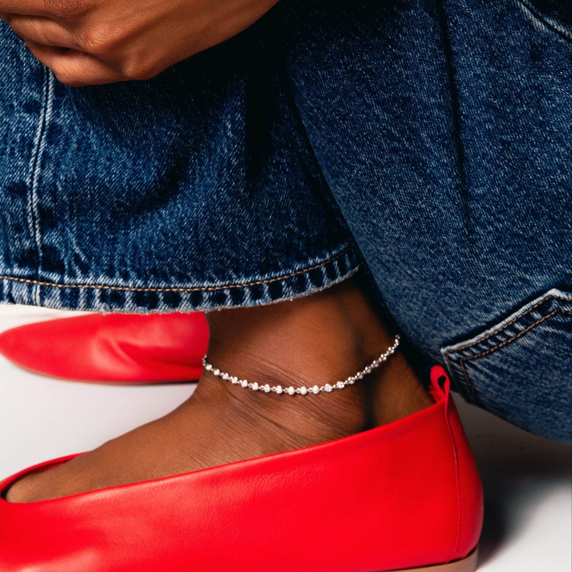 Sterling Tennis Anklet