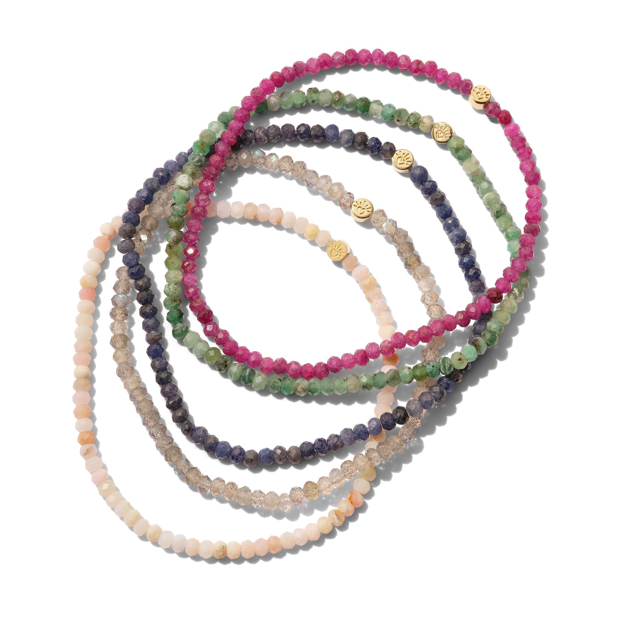 Pink Opal Gemstone Stretch Bracelet